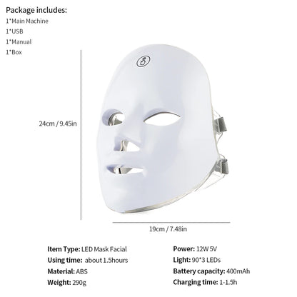 AuraLuz — Máscara Facial LED 7 Cores