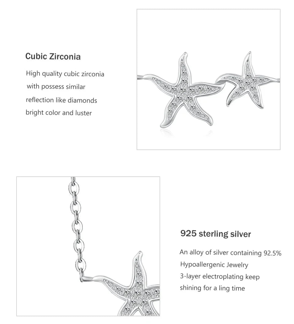 Shimmering Starfish Necklace