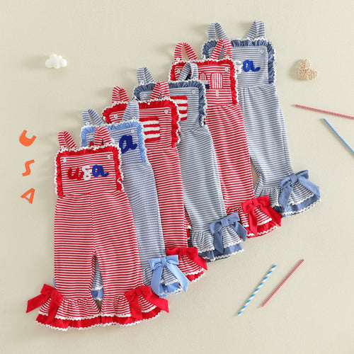 Little Patriot Ruffle Bell Romper