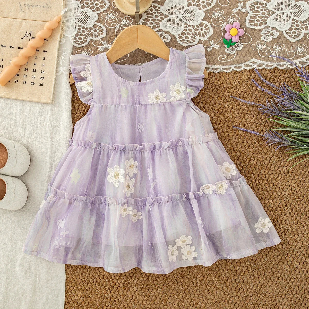 Girls’ Dress Floral Tulle