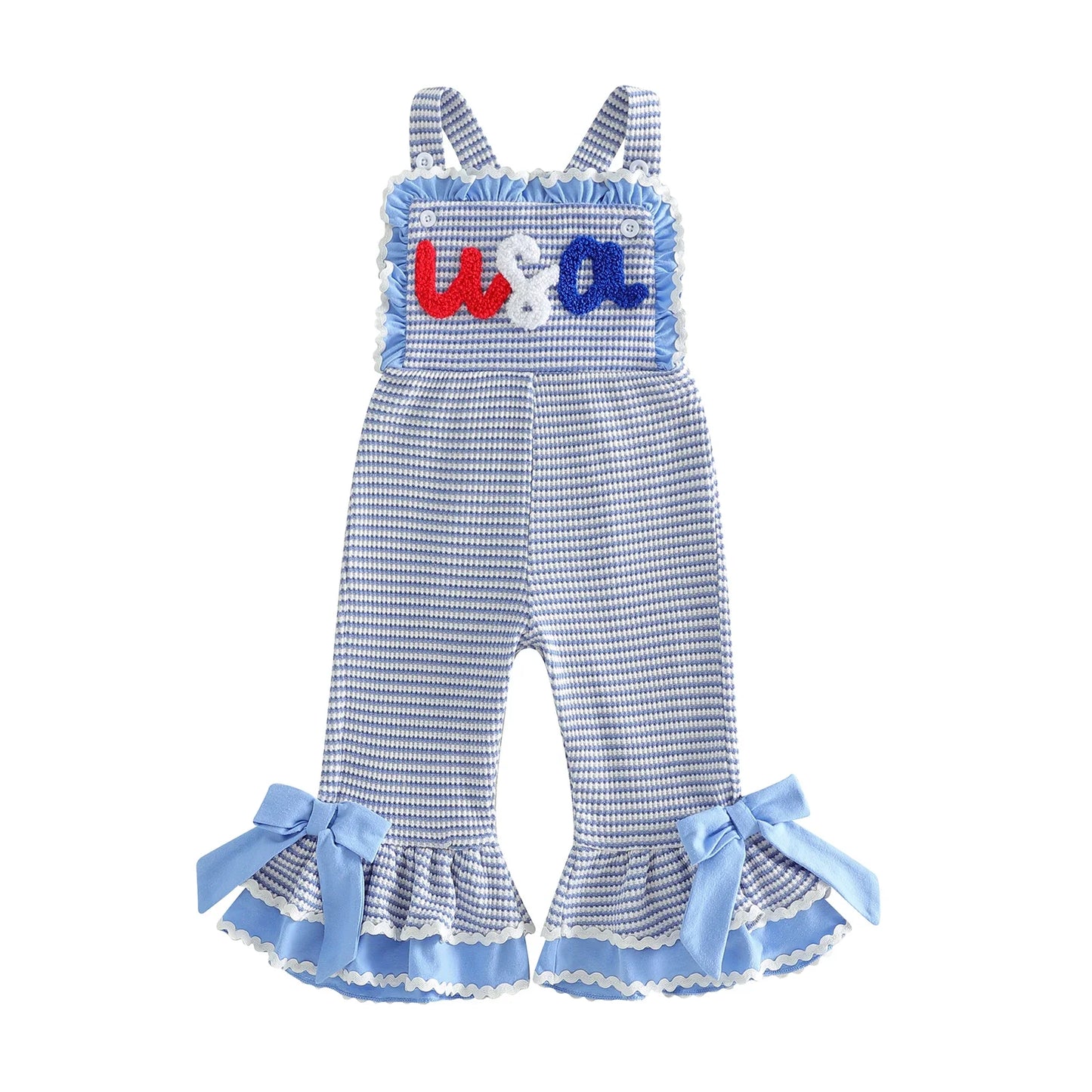 Little Patriot Ruffle Bell Romper