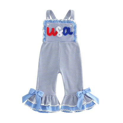 Little Patriot Ruffle Bell Romper