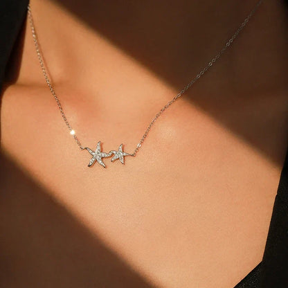 Shimmering Starfish Necklace
