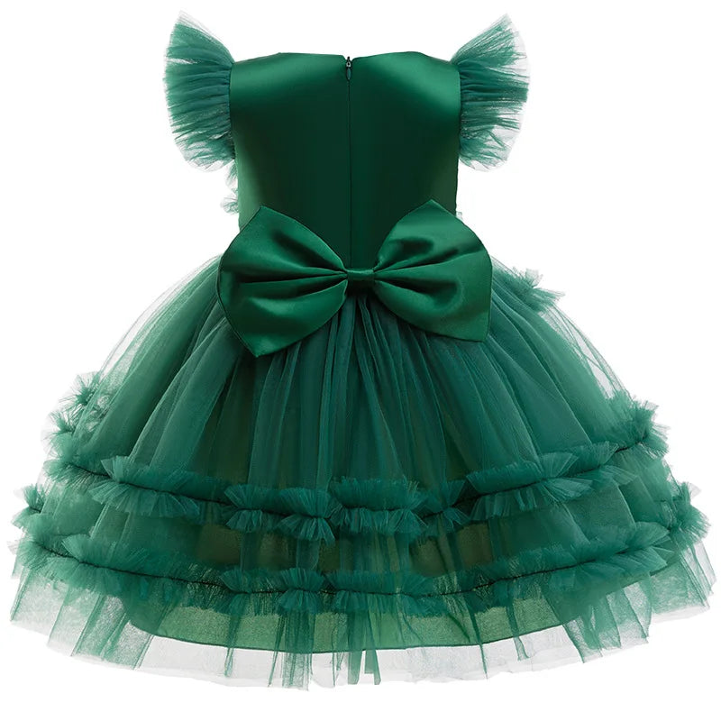 Christmas Tree-Inspired Girls’ Dress