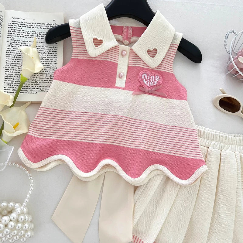 Heart Bow Girls Set