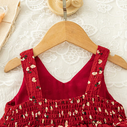 Red Floral Girls’ Dress