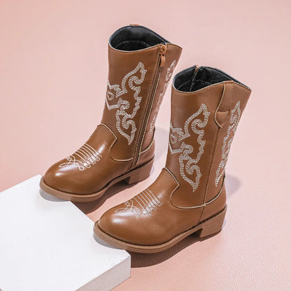 Little Cowgirl Embroidered Boots