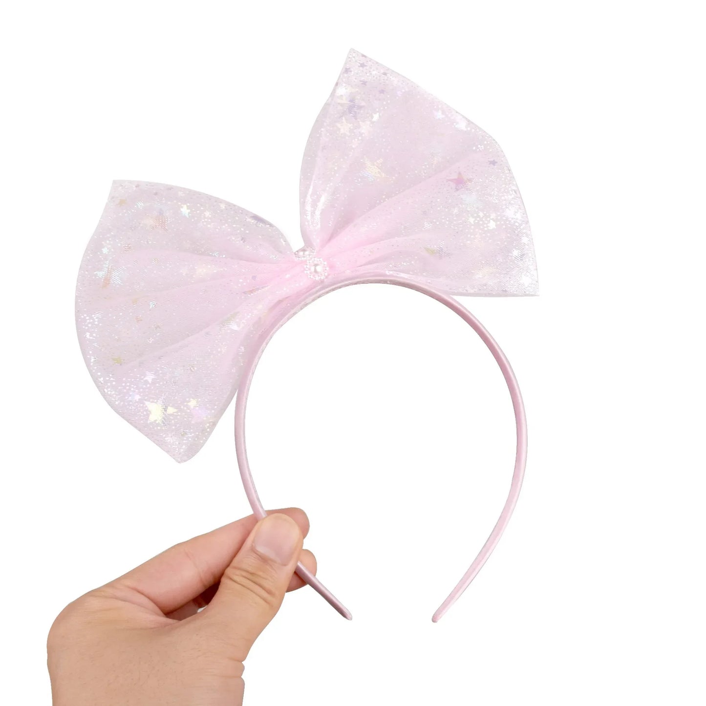 Pink Glamour Doll Dress for Girls with Bow Tiara