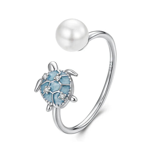Aqua Turtle Ring