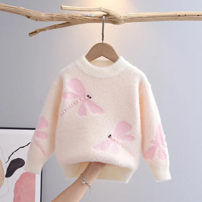 Pearl Dragonfly Knit Sweater