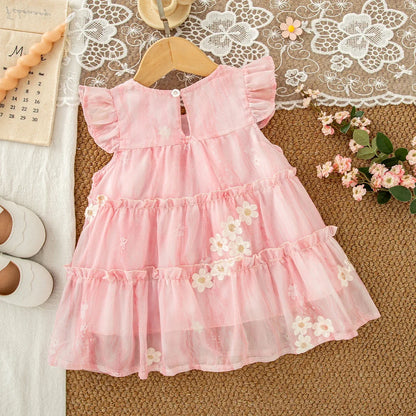 Girls’ Dress Floral Tulle