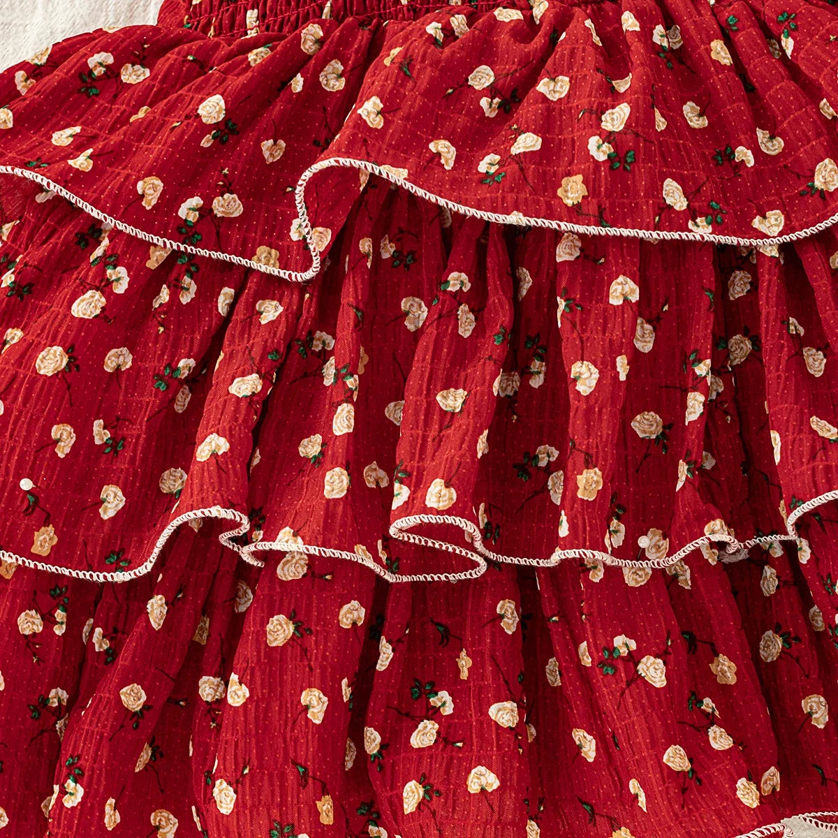 Red Floral Girls’ Dress