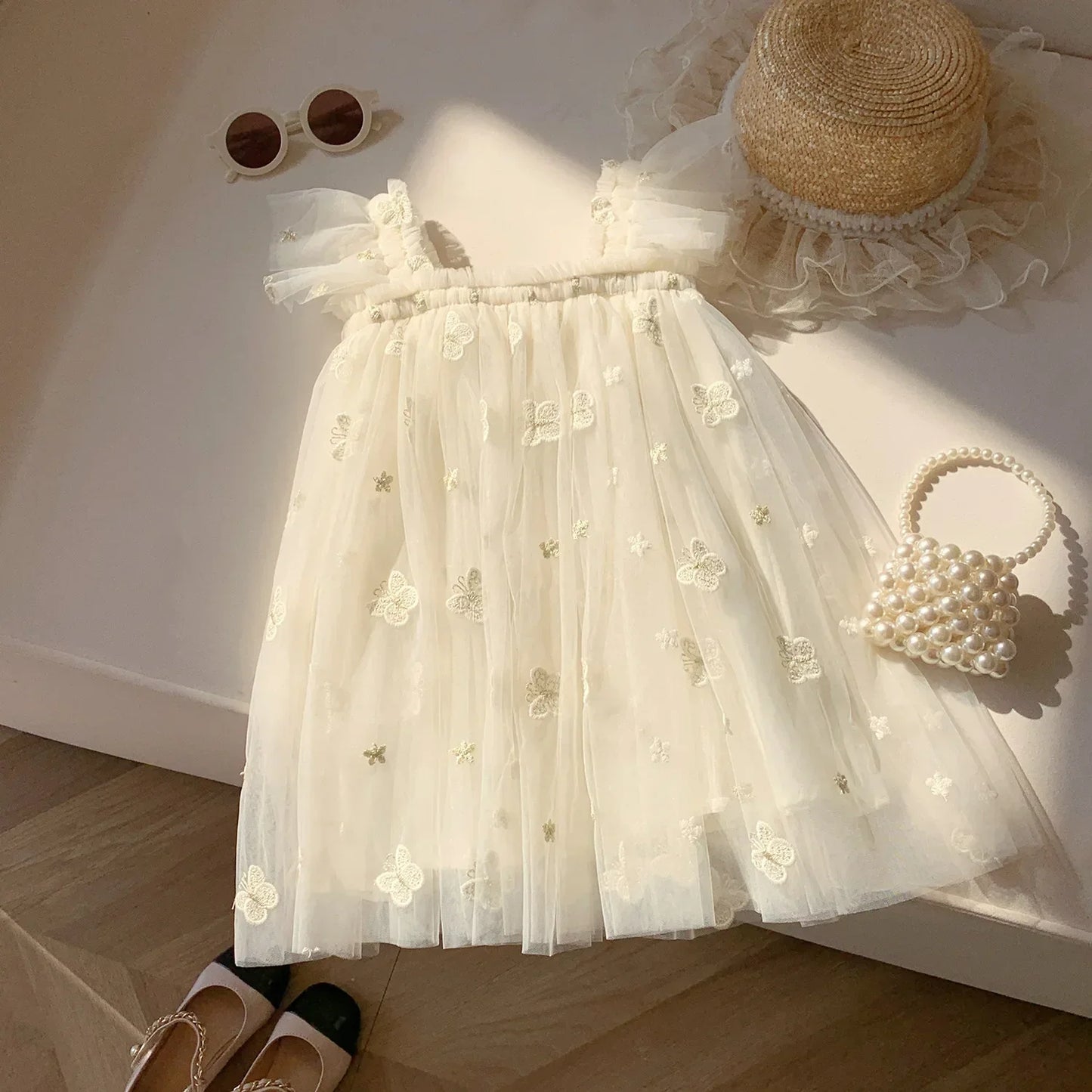 Girls’ Butterfly Tulle Princess Dress
