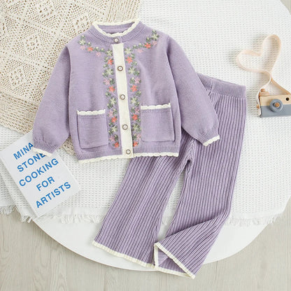Lavender Bloom Knit Set – A Cozy Hug in Every Stitch
