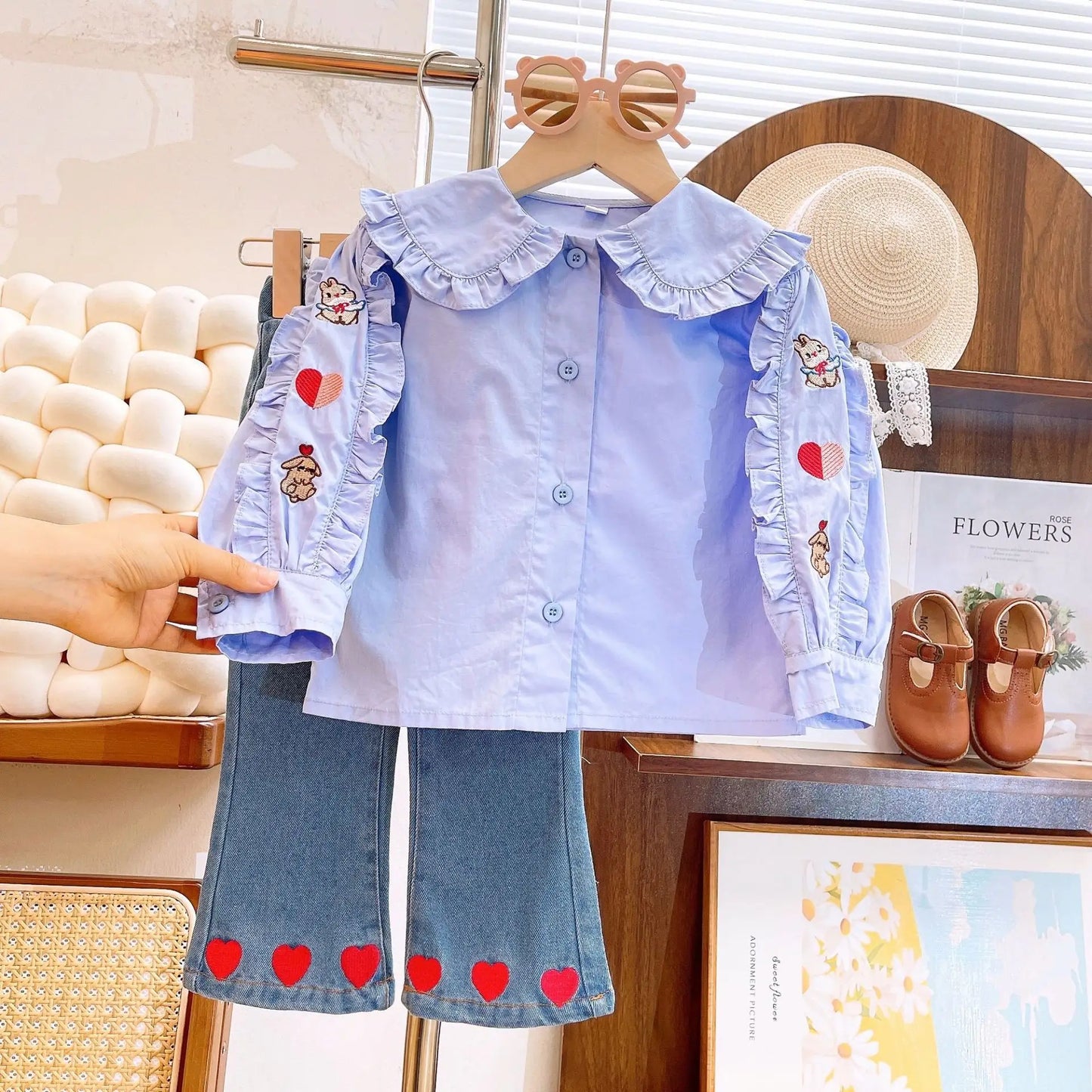 Sweetheart Bunny Denim Set