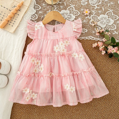 Girls’ Dress Floral Tulle