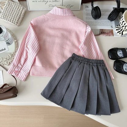 Preppy Style 3-Piece Set for Girls