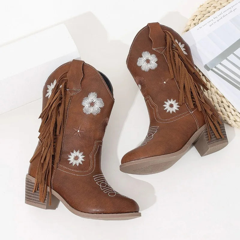 Wildflower Fringe Cowgirl Boots