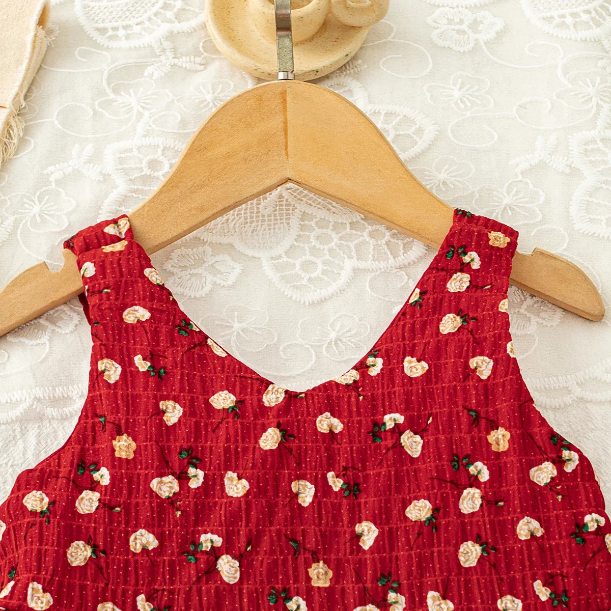 Red Floral Girls’ Dress