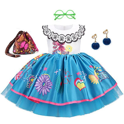 Girls’ Colorful Costume Dress with Accessories