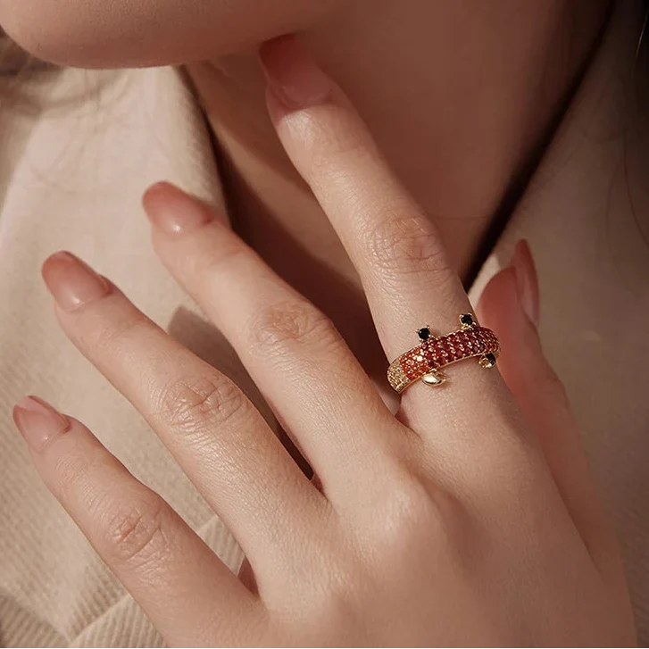 Ruby Crab Ring