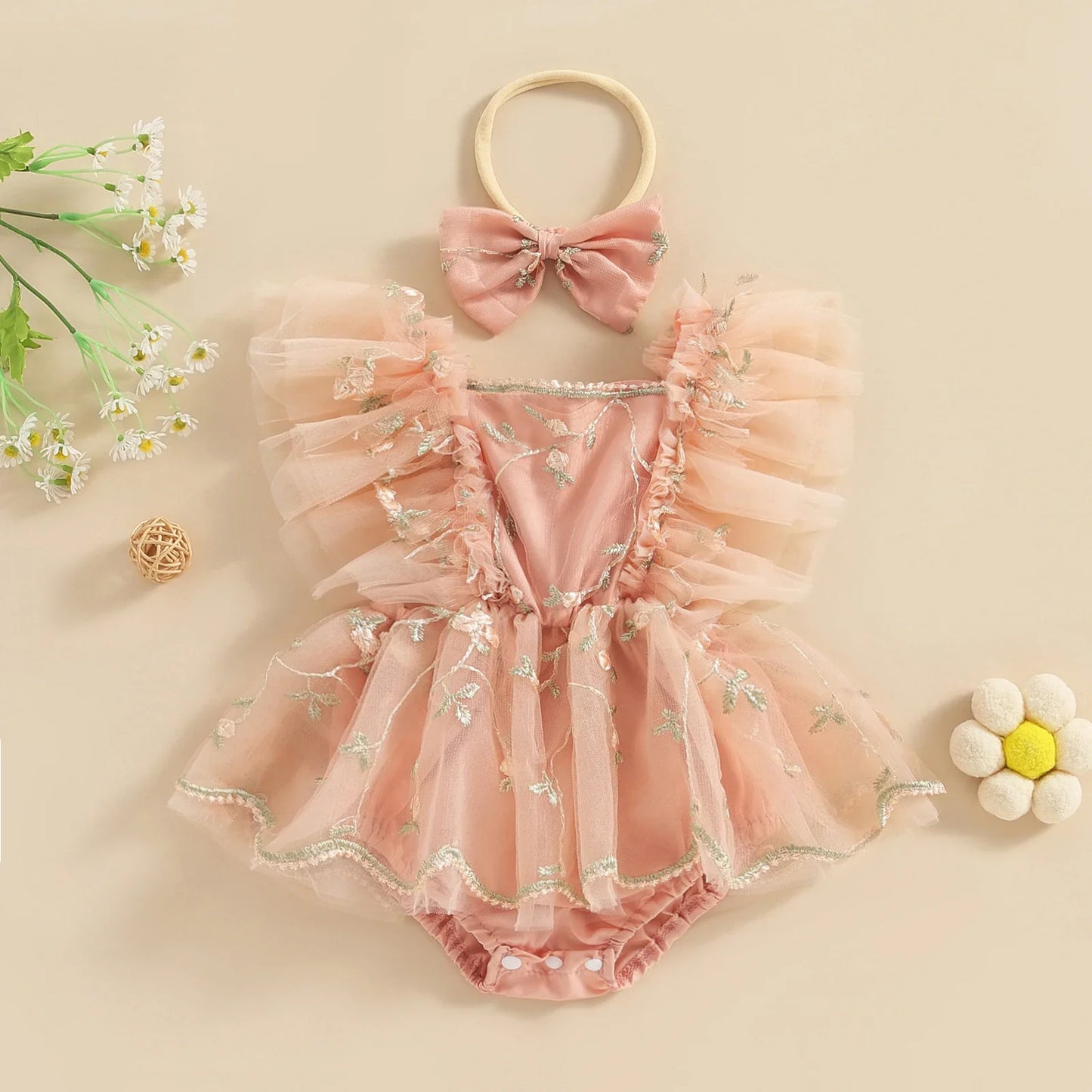 Fairy Garden Baby Romper Set