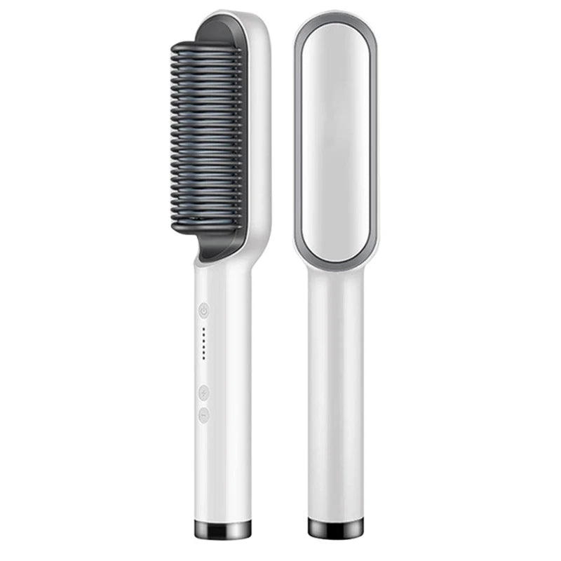 Electric Professional 2 In 1 Hot Comb Hair Straightener Electric Hair Brush Negative Ion Multi-Temperature Styling Tool