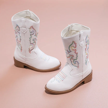 Little Cowgirl Embroidered Boots