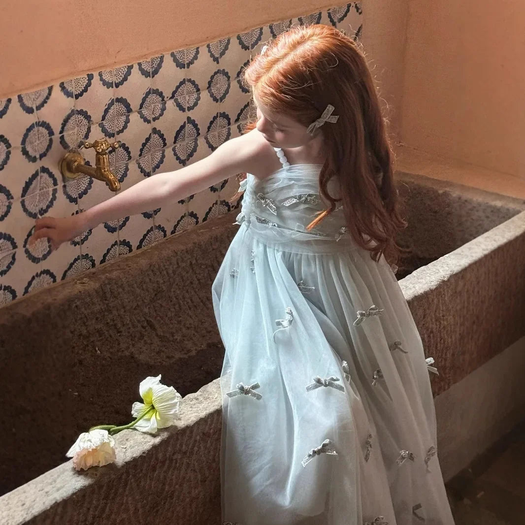 Bluebell Bow Children's Party Dress