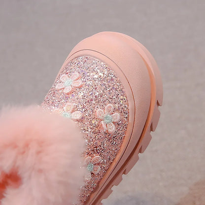 Glitter Blossom Winter Boots