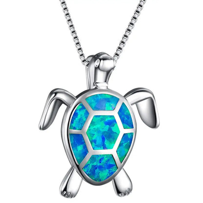 Opal Turtle Necklace