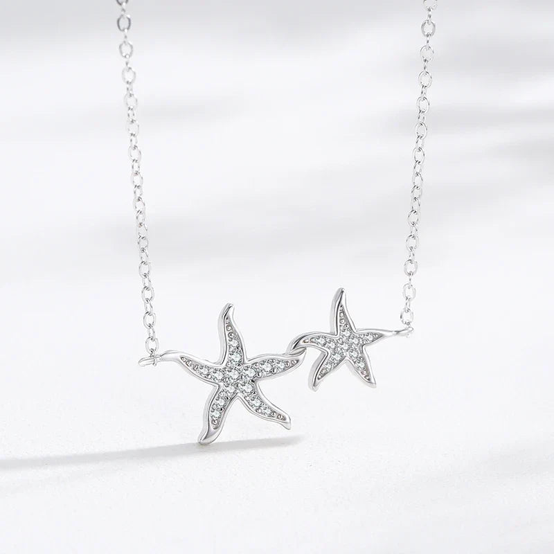 Shimmering Starfish Necklace