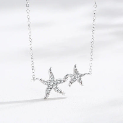 Shimmering Starfish Necklace