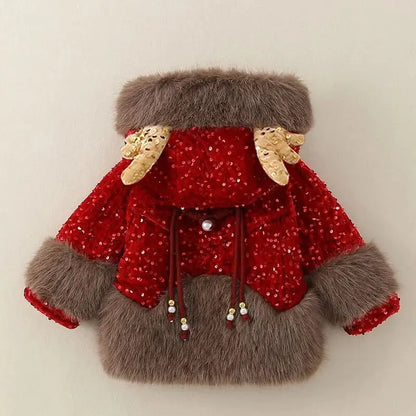 Holiday Glow Sequin Coat