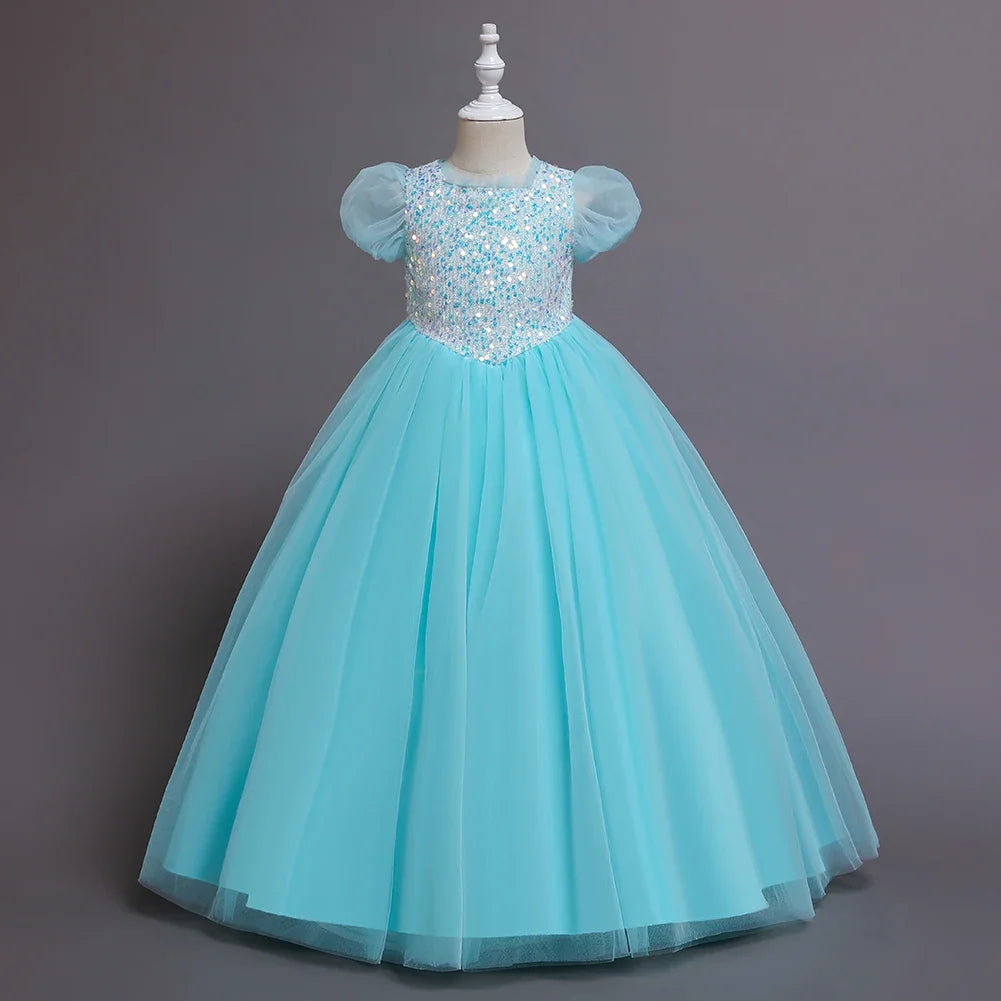 Long Princess Party Dress for Girls – Candy Colors Dream Look