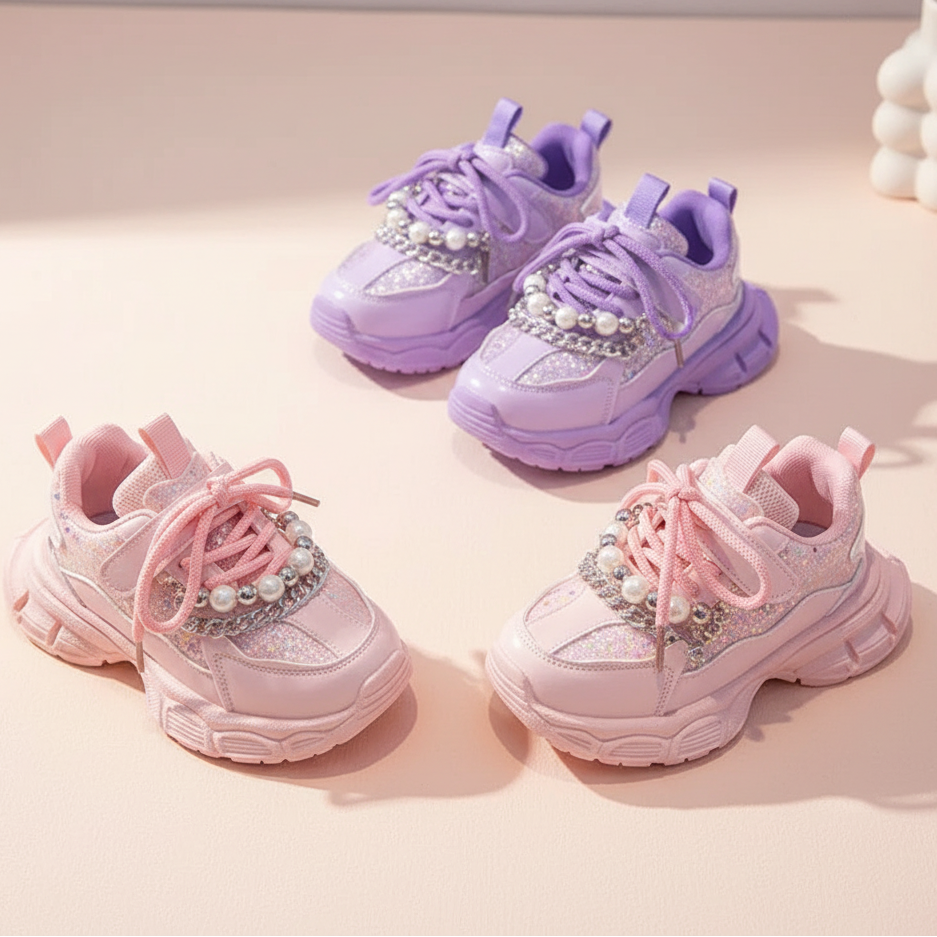 Pearl & Sparkle Chunky Sneakers
