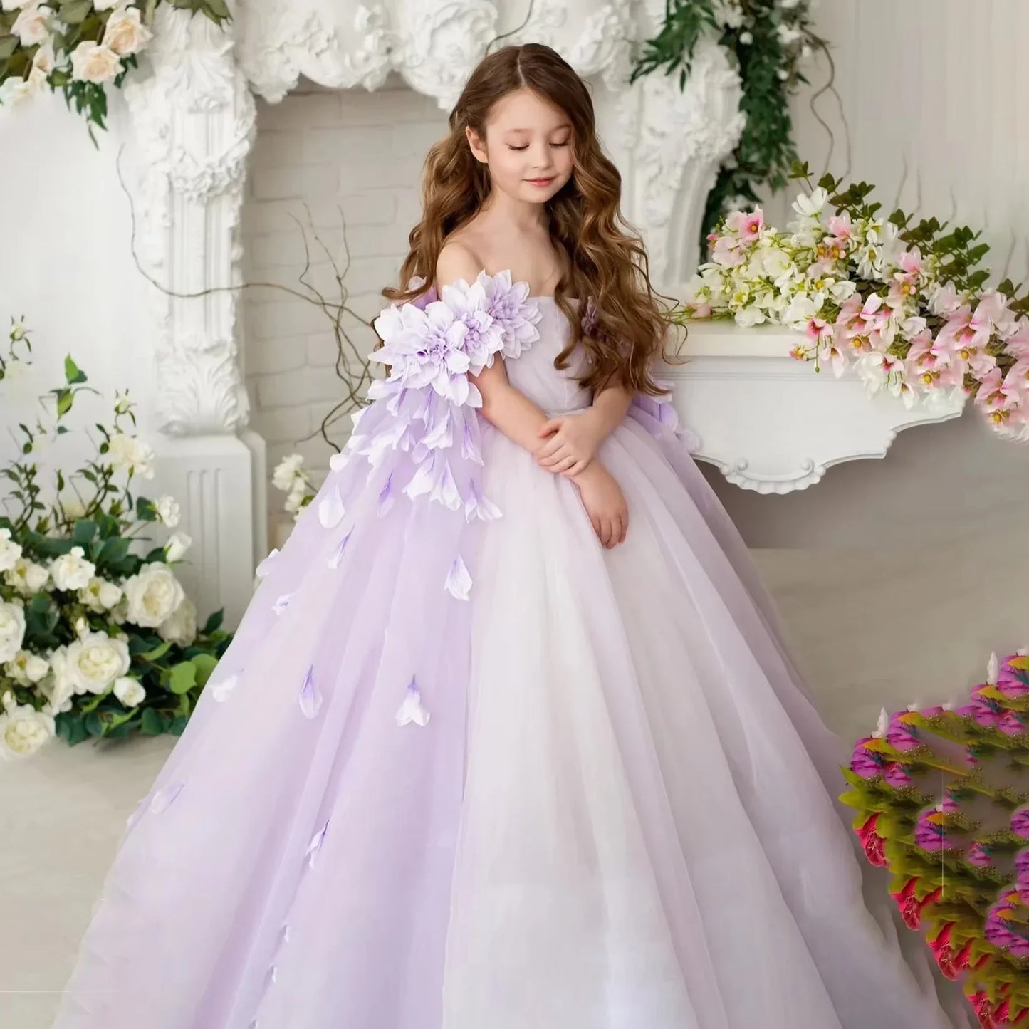 Floral Royalty Kids' Party Dress