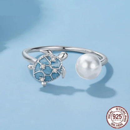 Aqua Turtle Ring