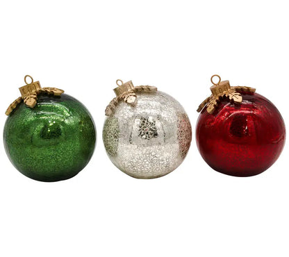 Glass Tabletop Christmas Ornaments – Set of 3 - image 5
