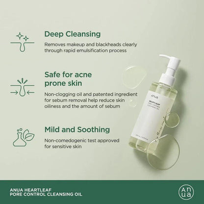 Anua Heartleaf Óleo de Limpeza para Controle de Poros 200ml - imagem 5