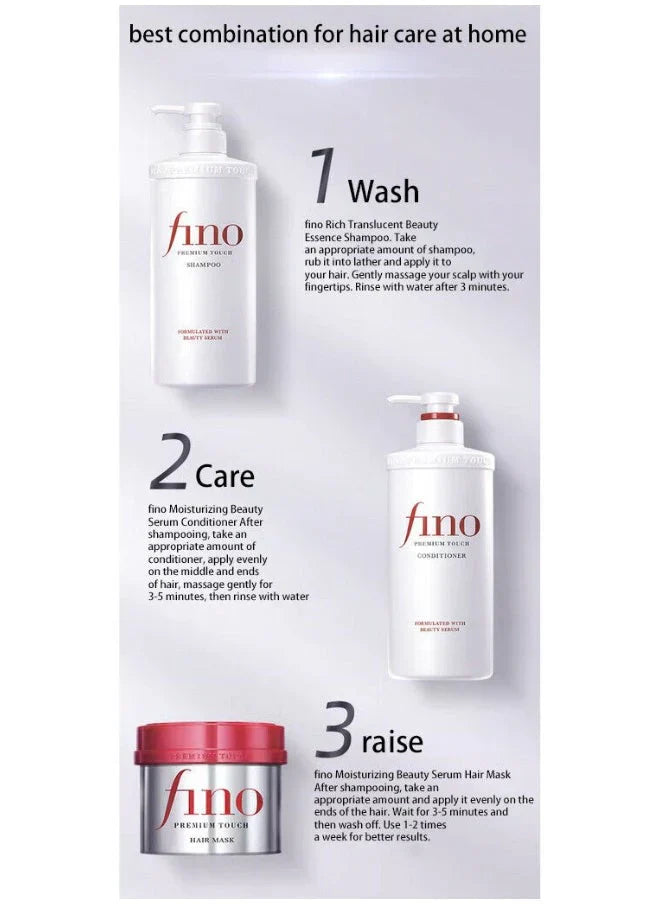 Conjunto completo Fino Haircare Shampoo, Condicionador e Máscara Capilar - imagem 4