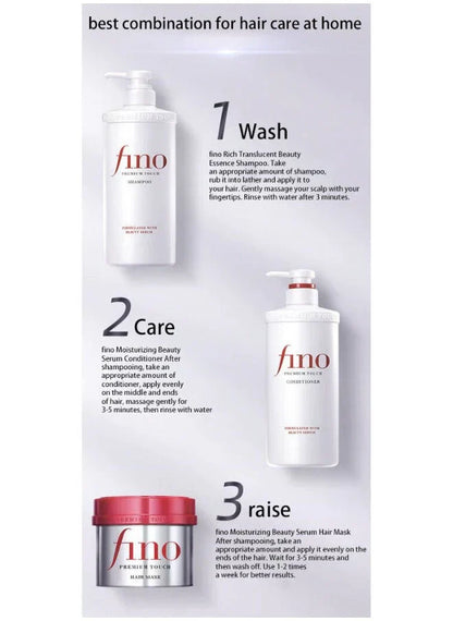 Conjunto completo Fino Haircare Shampoo, Condicionador e Máscara Capilar - imagem 4