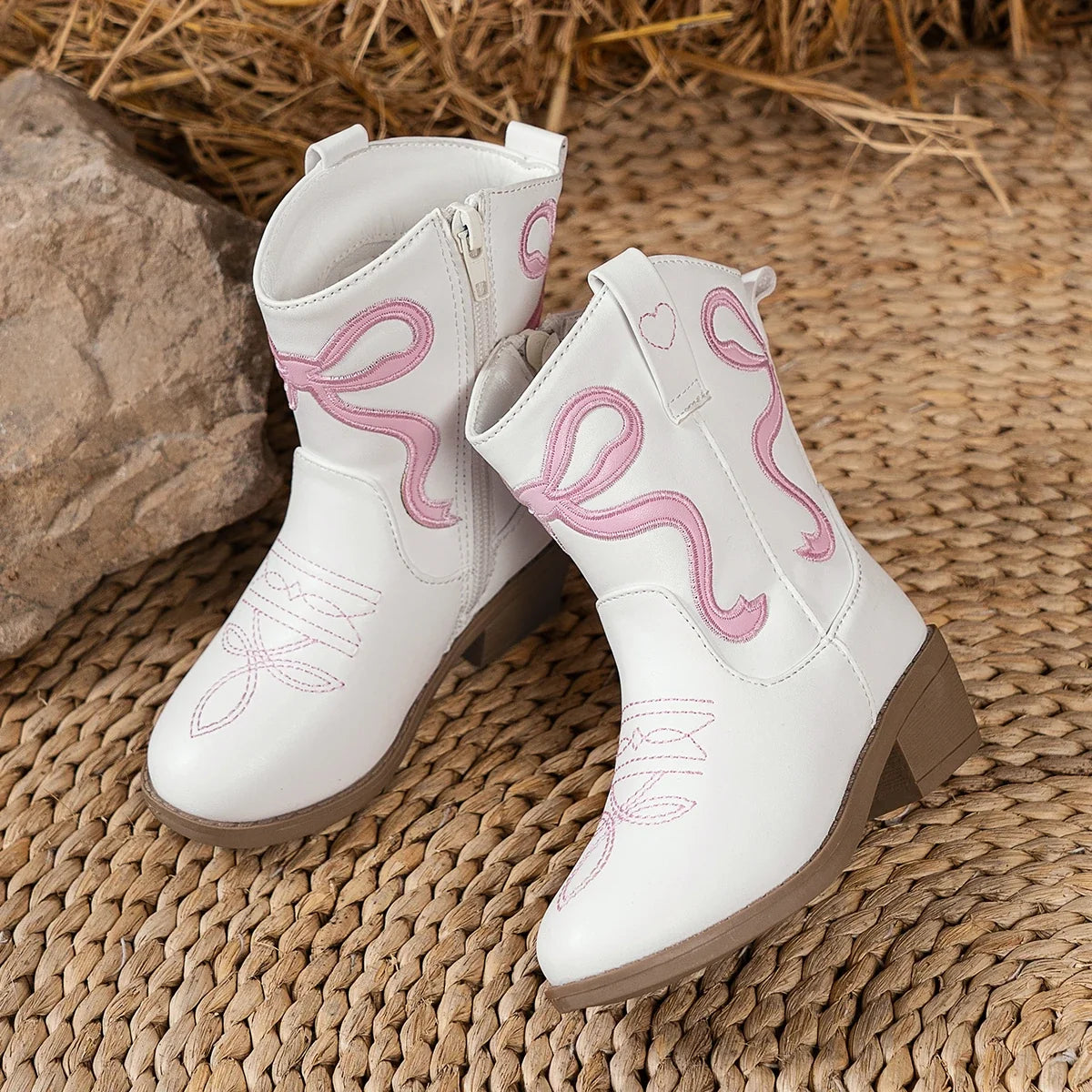 Bow Charm Cowgirl Boots
