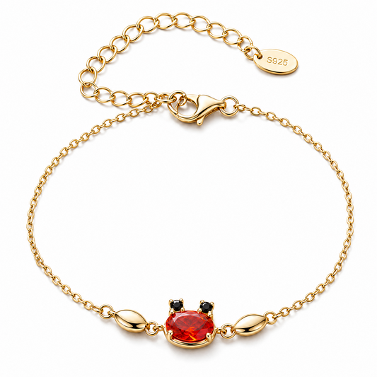 Ruby Crab Bracelet