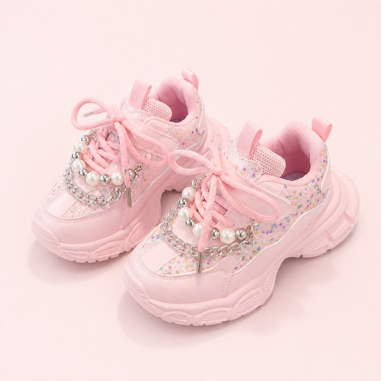 Pearl & Sparkle Chunky Sneakers