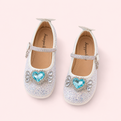 Crystal Heart Princess Shoes