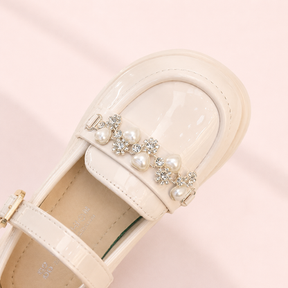 Pearl & Crystal Patent Loafers