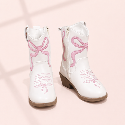 Pink Bow Cowgirl Boots