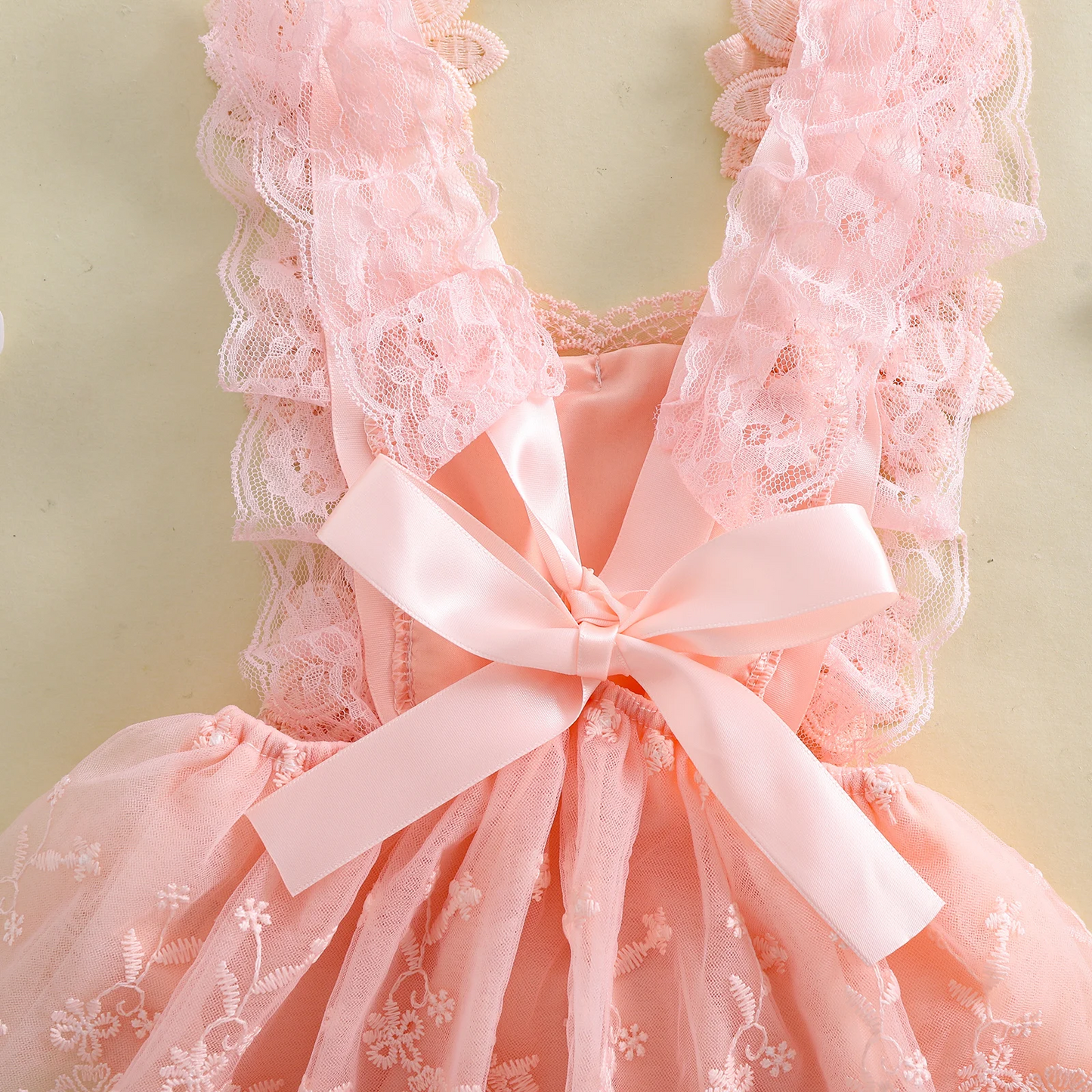 3D Blossom Lace Baby Romper Set