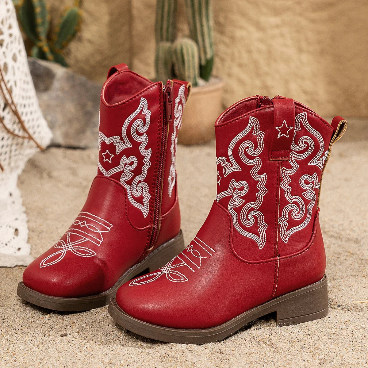 Embroidered Western Cowgirl Boots
